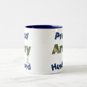 Stolze Armee-Ehemann-Tasse Zweifarbige Tasse (Mittel)