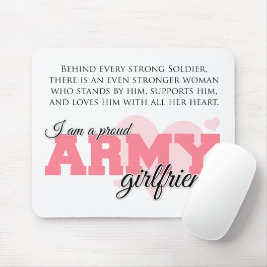 Stolze Armee-Freundin Mousepad (Mit Mouse)