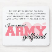 Stolze Armee-Freundin Mousepad (Vorne)