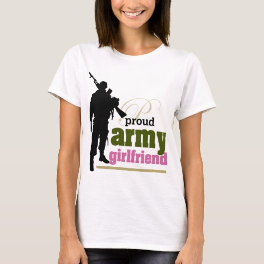 Stolze Armee-Freundin T-Shirt (Vorderseite)