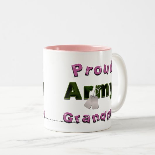 Stolze Armee-Großmutter-Tasse Zweifarbige Tasse (VorderseiteRechts)
