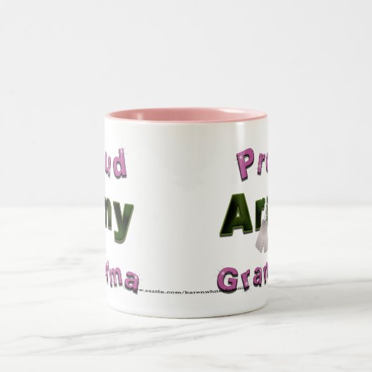 Stolze Armee-Großmutter-Tasse Zweifarbige Tasse (Mittel)