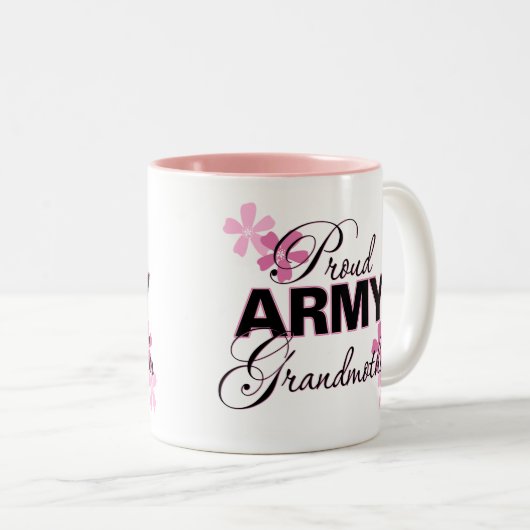Stolze Armee-Großmutter Zweifarbige Tasse (VorderseiteRechts)