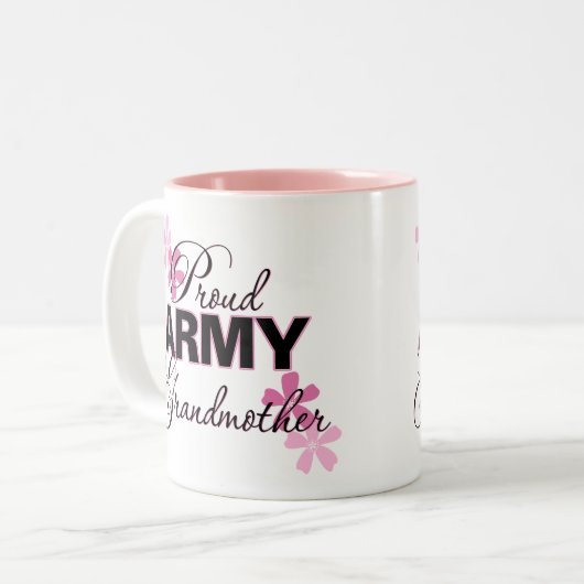 Stolze Armee-Großmutter Zweifarbige Tasse (Vorderseite Links)