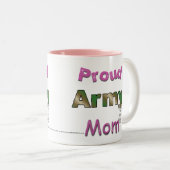 Stolze Armee-Mama-Tasse Zweifarbige Tasse (VorderseiteRechts)