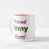 Stolze Armee-Mama-Tasse Zweifarbige Tasse (Vorderseite Links)