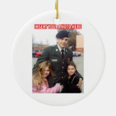 Stolze Armee-Mama-Verzierung mit Keramik Ornament (Hinten)