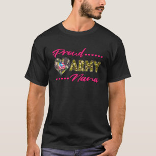Stolze Armee Nana Camo US-Flagge Hundemarke Militä T-Shirt