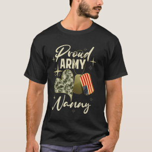 Stolze Armee-Nanny-Tarnung Muttertags-Hundeanhänge T-Shirt