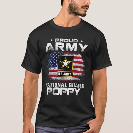 Stolze Armee Nationalgarde Mohn mit amerikanischer T-Shirt (Vorderseite)