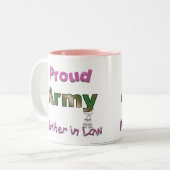 Stolze Armee-Schwiegermutter-Tasse Zweifarbige Tasse (Vorderseite Links)
