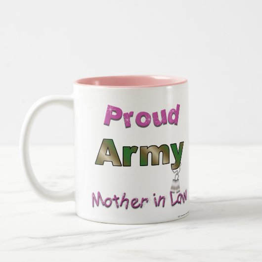 Stolze Armee-Schwiegermutter-Tasse Zweifarbige Tasse (Links)