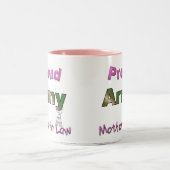 Stolze Armee-Schwiegermutter-Tasse Zweifarbige Tasse (Mittel)