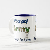 Stolze Armee-Schwiegervater-Tasse Zweifarbige Tasse (Vorderseite Links)