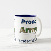 Stolze Armee-Schwiegervater-Tasse Zweifarbige Tasse (VorderseiteRechts)