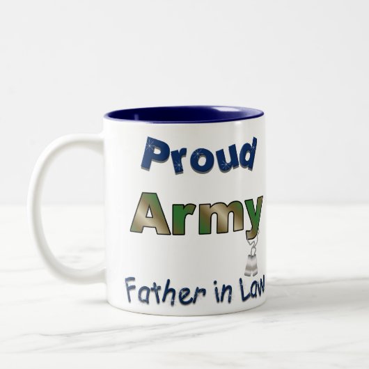Stolze Armee-Schwiegervater-Tasse Zweifarbige Tasse (Links)