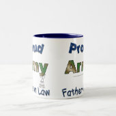 Stolze Armee-Schwiegervater-Tasse Zweifarbige Tasse (Mittel)