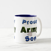 Stolze Armee-Sohn-Tasse Zweifarbige Tasse (VorderseiteRechts)