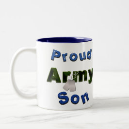 Stolze Armee-Sohn-Tasse Zweifarbige Tasse