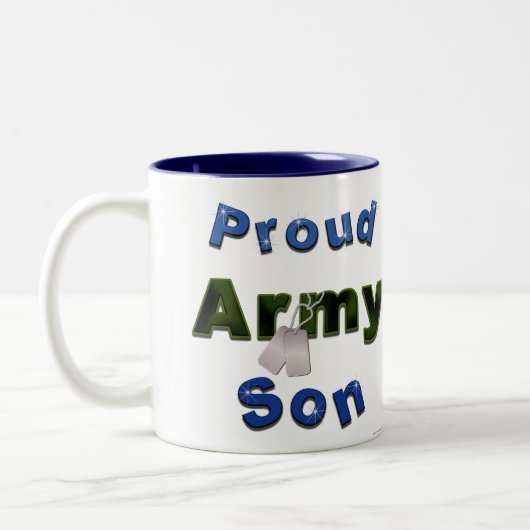 Stolze Armee-Sohn-Tasse Zweifarbige Tasse (Links)