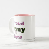 Stolze Armee-Tante Mug Zweifarbige Tasse (Vorderseite Links)