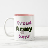 Stolze Armee-Tante Mug Zweifarbige Tasse (Links)