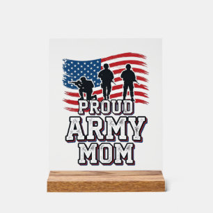 Stolze Armeemutter Vintage Patriotisches Militär-S Acrylschild