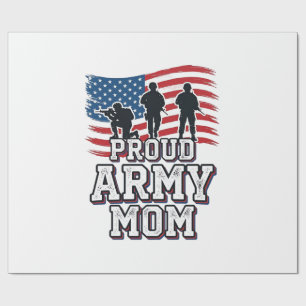 Stolze Armeemutter Vintage Patriotisches Militär-S Geschenkpapier