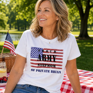 Stolze Armeestiefmutter-Flagge Patriotisch T-Shirt
