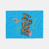 Stolze Army Familienmutter Muttertagsgeschenk Fleecedecke (Vorderseite (Horizontal))