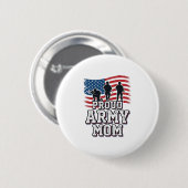 Stolze Army-Mutter Vintage Patriotisches Militär-S Button (Vorne & Hinten)
