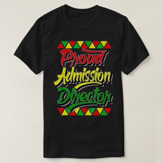 Stolze Aufnahme Direktor Black History Month Afric T-Shirt (Design vorne)