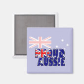 stolze Aussie Magnet (Vorderseite/Rückseite)