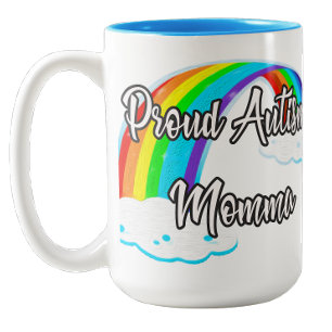 Stolze Autismus-Mama Pastell-Rätsel Zweifarbige Tasse