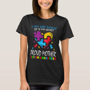 Stolze Autismus-Mutter Herz Mutter Puzzle-Teil Aut T-Shirt