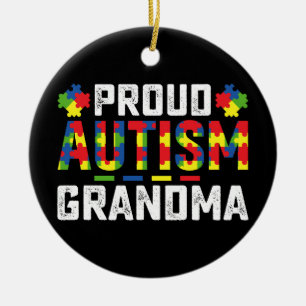 Stolze Autismus-Oma-Aufklärung Autistische Familie Keramik Ornament
