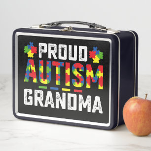 Stolze Autismus-Oma-Aufklärung Autistische Familie Metall Brotdose
