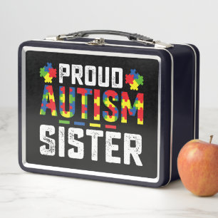 Stolze Autismus-Schwester-Bewusstsein Autistische Metall Brotdose