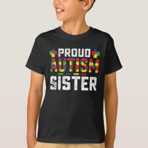 Stolze Autismus-Schwester-Bewusstsein Autistische T-Shirt