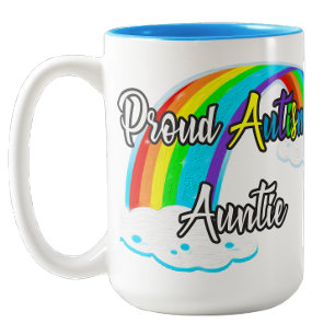 Stolze Autismus-Tante Pastell-Rätsel Zweifarbige Tasse