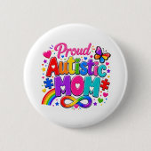 Stolze Autistische Mutter Button Pin | (Vorderseite)