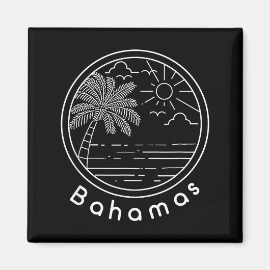 Stolze Bahamas Bahamaer Flagge Geschenk Design Ide Magnet (Vorne)