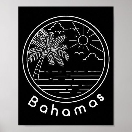 Stolze Bahamas Bahamaer Flagge Geschenk Design Ide Poster (Vorne)