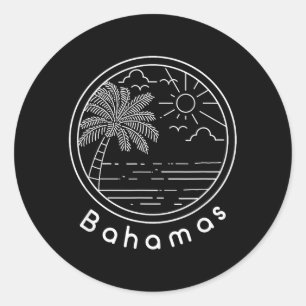 Stolze Bahamas Bahamaer Flagge Geschenk Design Ide Runder Aufkleber