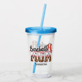 Stolze Baseball-Mama - Game Day Enthusiasten Acryltrinkbecher (Rückseite)