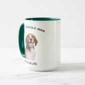 Stolze Beagle Mama Personalisiert Hunde Foto Tasse (Vorderseite Links)