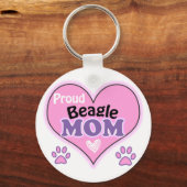 Stolze Beagle-Mama Schlüsselanhänger (Vorderseite)