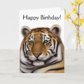 Stolze bengalische Tiger-Geburtstags-Karte Karte (Gelbe Blume)
