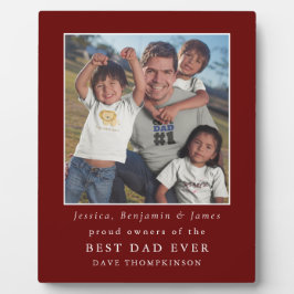 Stolze Besitzer des besten Vaters je Foto Namen Bu Fotoplatte