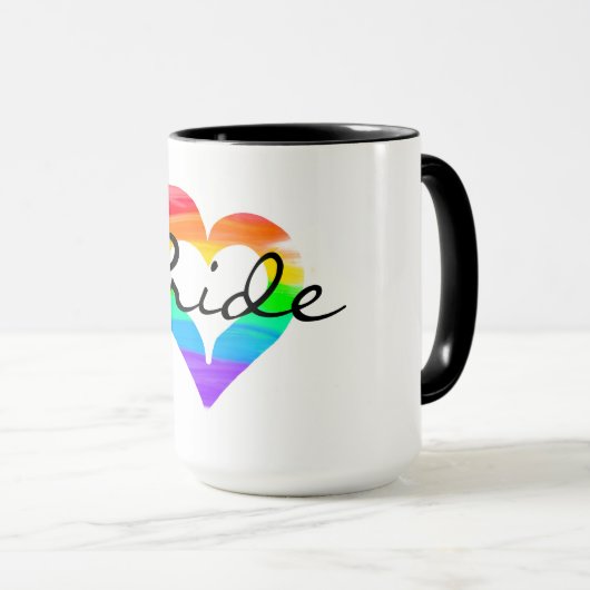 Stolze Blended-Malerherz-Regenbogen Tasse (VorderseiteRechts)